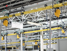 A Compressed Air and Electric Supply System in use at a assembly line