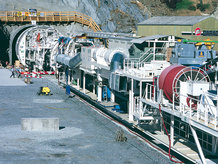 Motorized Cable Reels in use on a Tunnel Drilling Machine